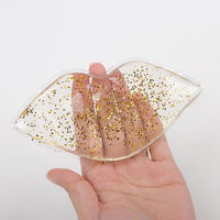 Mini-pochette réutilisable en PVC en forme de lèvres, scintillante, pour compresses chaudes/froides, soin après injection de comblement des lèvres, soulagement des gonflements buccaux