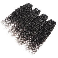 Bundel jalinan rambut manusia India tidak diproses Virgin Kinky Curly 100% pemasok ekstensi rambut alami dalam India Brasil mentah