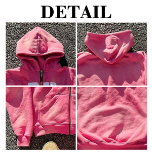 High Quality Embroidery Hoodies Heavyweight <b>Thick</b> 450GSM French Terry Hoodies 100% Cotton Vintage Acid Washed Hoodies for Men - Product Image 6