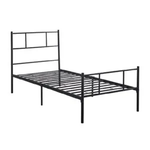 Neues Design Easy Black Powder Coated Metall Eisen Unterstützung Custom ized Home Schlafzimmer Bett rahmen