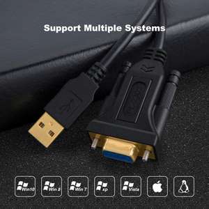 كابل محول تسلسلي من USB إلى RS232 أنثى DB9 من CableCreation طراز <span class=keywords><strong>PL</strong></span>-2303 أسود اللون متوفر في المخزون مع ضمان لمدة 24 شهرًا - Product Image 5