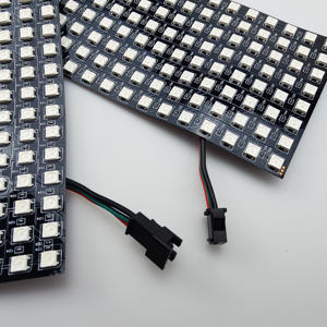 WS2812B lampu Panel <span class=keywords><strong>LED</strong></span> RGB matriks DC 5V, <span class=keywords><strong>8x8</strong></span> 16x16 8x32 WS2812 layar matriks <span class=keywords><strong>Led</strong></span> DIY dapat diprogram piksel individual - Product Image 5