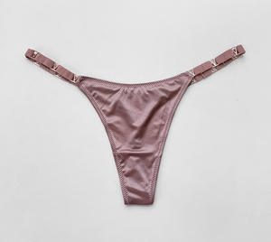 Bragas de Talle Bajo Tallas Grandes S-XL para Mujer Culottes de Seda de Hielo Tanga Sexy G-String Ropa Interior de Bikini - Product Image 4