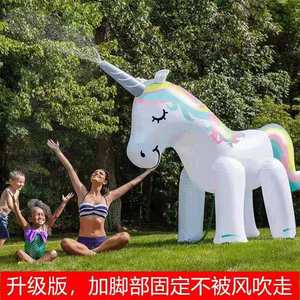 Hongcheng Unicorn <b>Inflatable</b> Water Sprayer 215x115x190cm Outdoor Lawn Toy For Kids Play - Product Image 2