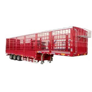 Remolque de Carga de 5 Ejes de Calidad Superior, 60/80/100t, para Transporte de Animales y Ganado, con Paredes Laterales y Barandas - Product Image 1