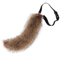 Nouvelle queue de renard artisanalette pour cosplay d'Halloween, accessoire de queue d'animal pliable et ajustable pour hommes et adultes