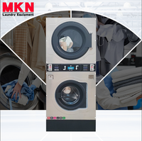 Hot Factory Sale Laundry Commercial Industrial Laundry 30kg Laundry Coin Stacked Washer and Dryers Machine Wash