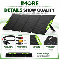 Panneau solaire portable 300W monocristallin pliable, module ETFE avec connecteur MC4 pour caravane, camping, voyage et charge de station d'alimentation