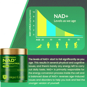 Suplemen Liposomal NAD Plus Resveratrol Kekuatan Tinggi dengan Trans Resveratrol 60 Kapsul/Kotak untuk Dukungan Antioksidan & Imunitas - Product Image 4