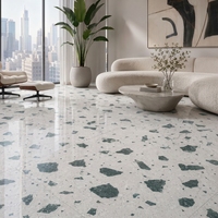 Dalles de terrazzo en pierre artificielle de grande taille, couleur personnalisée, résistantes à l'usure, pour revêtements de sol modernes d'hôtels et villas