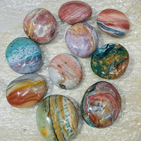 Pierre de palmier en jaspe océanique naturel de Madagascar, pierre gemme roulée et polie, cristal coloré, pour décoration intérieure, collection et cadeau, vente en gros