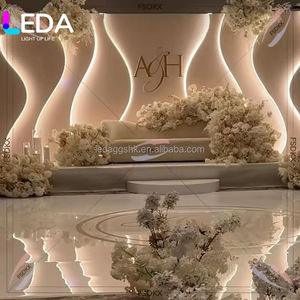 LEDA Custom Large Acrylic <b>Arch</b> Set Large Acrylic Wedding Backdrop Wall With Stage And Step <b>For</b> Wedding Events Stage - Product Image 2