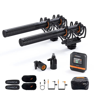 Microphone sans fil 2,4 GHz pour appareil photo/smartphone/PC, <span class=keywords><strong>COMICA</strong></span> VM40 avec enregistrement intégré 48 kHz/32 bits flottants et 32 Go - Product Image 1