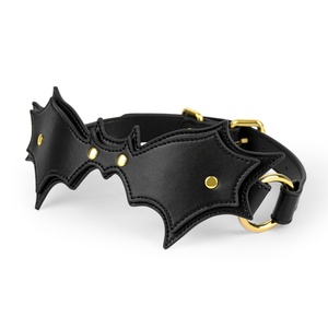 Masque d'œil demi-visage en cuir réglable pour adulte, style ailes de démon, sexy, pour cosplay Sissy Gay, Halloween, SM, bondage, bandeau pour homme et femme - Product Image 3
