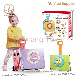 Supermercato Shopping <span class=keywords><strong>Play</strong></span> House giocattoli da cucina per bambini nuovo pieghevole in plastica carretto a mano deformazione per finta gioco e scuola materna - Product Image 4