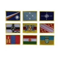 Patch de broderie national Patchs de drapeau brodés de pays pour vêtements Patchs tactiques de sac à dos