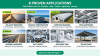 Bobina de Acero Recubierta de Zn-Al-Mg con Estructura Eutéctica Ternaria ZM350 para Caja de Protección de Estación Inversora de Granja Solar en el Desierto