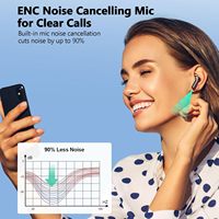 Écouteurs intra-auriculaires S50 TWS, casque sans fil stéréo haute fidélité avec micro, suppression du bruit, écouteurs Bluetooth TWS
