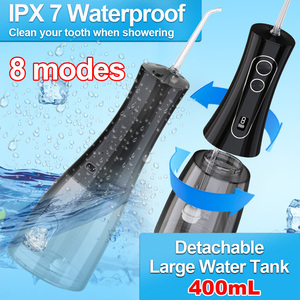 Nuevo Irrigador Bucal Portátil Recargable por USB IPX7 de 400 ml con Pantalla Digital y 8 Modos para el Hogar - Product Image 4