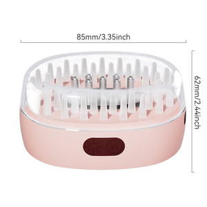 Peine de masaje vibratorio de 7 colores con terapia de luz para el cuidado del cuero cabelludo y infusión de suero para el crecimiento del cabello - Product Image 2