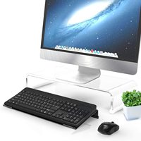 Support de clavier d'ordinateur inclinable support de clavier Pc Riser pour une frappe ergonomique facile, support de plateau de clavier en acrylique pour bureau