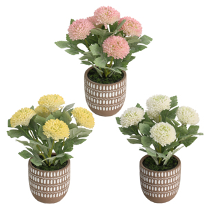 Haute Qualité 50cm Artificielle <span class=keywords><strong>Dahlia</strong></span> <span class=keywords><strong>Plante</strong></span> 27.5cm H En Pot Tissu Fleur Décoration Murale pour la Fête Des Mères Pâques Nouvel An Cadeau - Product Image 4