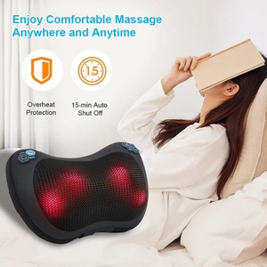 Rechargeable Shiatsu <b>Back</b> and Neck Massager Rechargeable 3D Kneading Deep Tissue Massage Pillow with Heat - Product Image 4