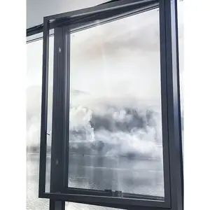 House Villa Hurricane Impact Aluminium Tempered Glass Awning Window