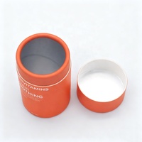 Boîte cylindrique en carton biodégradable personnalisée avec logo pour thé, café, capsules alimentaires, emballage de vitamines, tube en papier