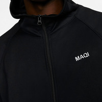 Sudadera con capucha de poliéster de alto rendimiento con cremallera completa, OEM al por mayor, para entrenamiento deportivo y fútbol
