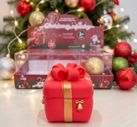 Coffret Cadeau de Noël : Jouet Squishy Doux à Remontée Lente, Simulation Cadeau Rouge, Jouet Sensoriel Anti-Stress à Presser et à Pincer