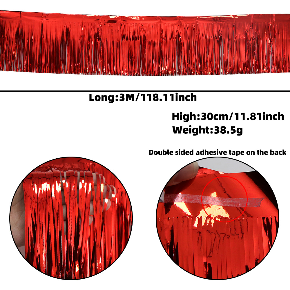 Pancarta de seda de lluvia roja brillante - 30*300cm