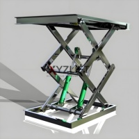 XYZLIFT plate-forme élévatrice à ciseaux hydraulique en alliage d'aluminium ciseaux ascenseur Table convoyeurs à rouleaux 380V Source d'alimentation électrique
