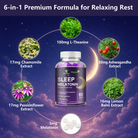 Gummies véganes à la mélatonine pour le sommeil - Complément alimentaire végétal pour adultes, favorisant un sommeil profond, vente en gros