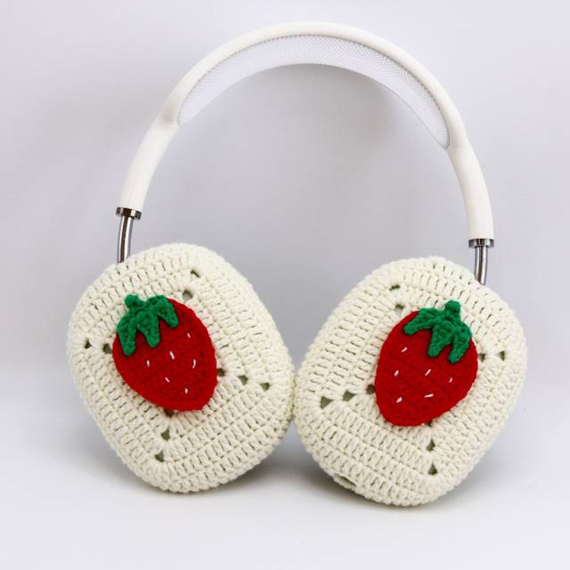 Crocheted Strawberry Airpods Max Cases Headphone Covers Cute AirPod Max Cover Handmade Gifts