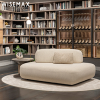 Canapés de salon italiens design WISEMAX FURNITURE, meubles modernes modulaires, canapé d'angle incurvé 7 places.