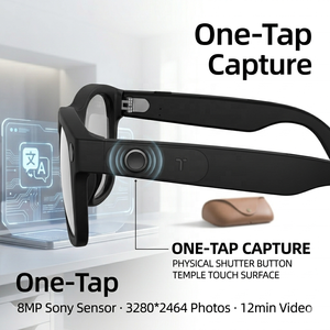 Lentes Inteligentes con IA, Cámara de 8MP, Grabación de Video 1080P, Lentes de Sol Bluetooth, Auriculares Digitales <span class=keywords><strong>VR</strong></span> AR con Cancelación de Ruido - Product Image 2