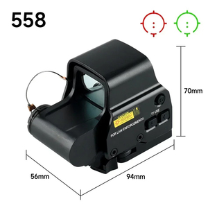 5D ยุค558โฮโลแกรม collimator สีแดงจุดสายตาขอบเขต G33/G43 G45 5X แว่นขยายยุทธวิธีการล่าสัตว์อลูมิเนียมอัลลอยด์ <span class=keywords><strong>QD</strong></span> - Product Image 5