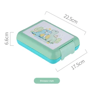 Plastik bölmeli sızdırmaz ısıtılabilir 1-3L kapasiteli çevre dostu mikrodalgada 4 bölmeli Bento öğle yemeği kutuları için - Product Image 6