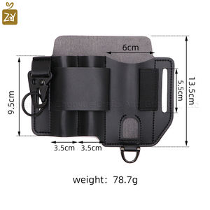 Portable rapide bateau Faux cuir EDC outils taille sac Camping en plein air jardinage multi-outils étui rapide lampe de poche couteau gaine - Product Image 6