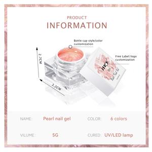 JTING Nuevo Diseño, Muestra Gratis, Marca Privada, Venta al por Mayor, Colección de 6 Colores, Gel de Perlas, Sin Hema, Vegano, Esmalte de Uñas con Gel de Perlas - Product Image 2