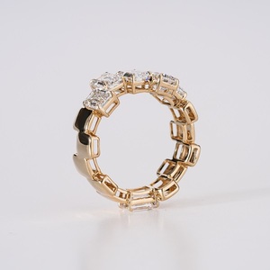 Luxury 14K Gold Lab Grown Emerald Unisex <b>Ring</b> Adjustable Fine Jewelry Gemstone Engagement Wedding <b>Ring</b> <b>for</b> <b>Men</b> Women - Product Image 4