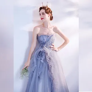 עיצוב מיוחד עבור שושבינה שמלת תחרה גרנדין חתונה שמלת מכירה לוהטת אופנה נשים סקסי מותאם אישית לבן הכלה Oem אנטי