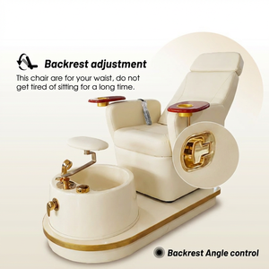 Sillón de Pedicura con Respaldo Reclinable y Bañera de Spa sin Tuberías para un Cuidado de Pies Confortable - Product Image 1