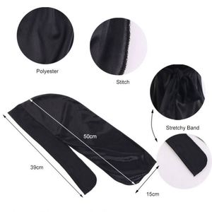 Durags en Soie Personnalisables à Faible MOQ avec Logo, Couleurs Unies, Longue Queue, Bandanas Extensibles – Vente en Gros - Product Image 4