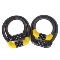 Antivol à combinaison à 5 chiffres, câble en acier portable pour vélos, trottinettes électriques, motos et casques