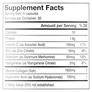 OEM 1800mg Colágeno Hidrolizado péptidos ácido hialurónico vitamina C minerales cabello piel uñas suplemento <span class=keywords><strong>de</strong></span> colágeno marino - Product Image 3