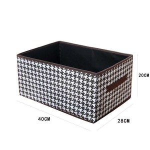 Houndstooth Clothing Organizer Box Foldable Rectangle <b>Storage</b> Solution For <b>Wardrobe</b> Home Use - Product Image 3