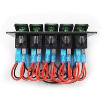 12v 24v 5 Gang Smart Rocker Switch Panel Couvercle étanche On Off Light Interrupteur à bascule