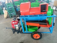 Décortiqueuse multifonctionnelle de maïs et de soja à grandes roues et moteur diesel pour la ferme